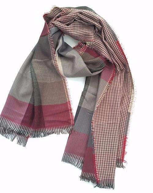 Men Scarves Autumn Winter Cotton Scarf Men Plaid Red Coffee Blue Warm Long Fashion Brand Mens Scarfs