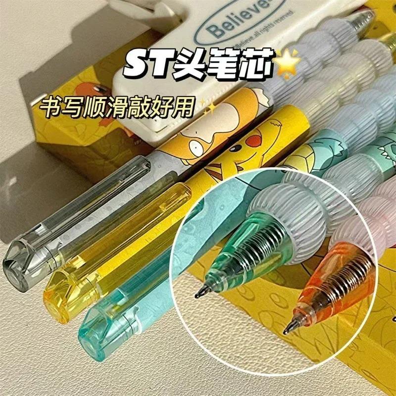 5 Stück Pokemon Pikachu Gelstift Niedlich Anime Cartoon Glumanda Schiggy Druckgelstift Schreibwaren Schulsachen Weihnachtsgeschenke