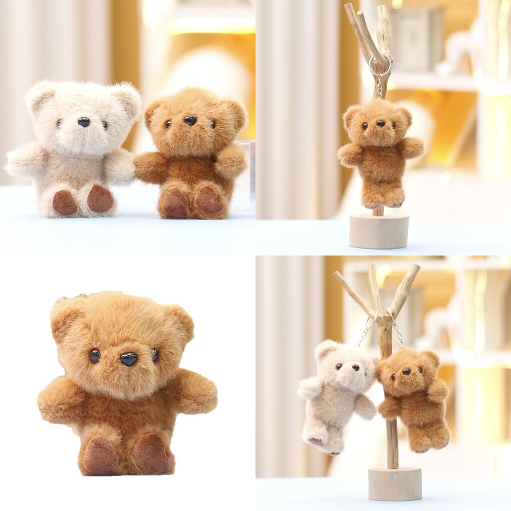 Plush Bear Keychain With Super Soft Short Plush For Girls Gift And Bag Decor