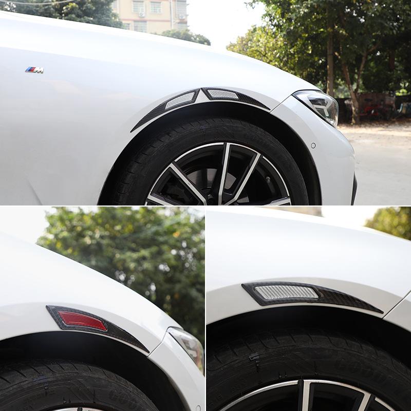 Fender Stripe Protector de sprâncene pentru roată de mașină Buză de acoperire a arcului de roată Extensor de arc Decorativ rezistent la zgârieturi Fibră de carbon