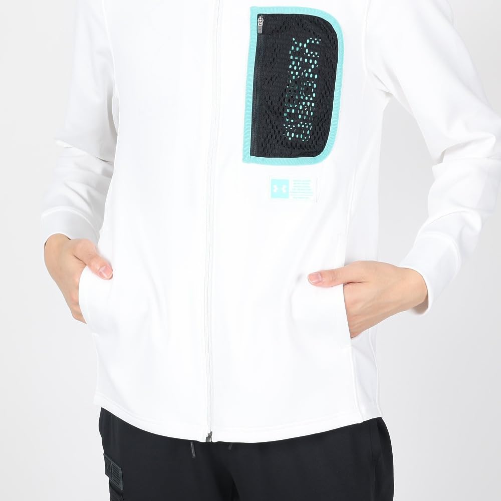 ARMOUR SPRING KNIT FZ White LG [Under Armour] //