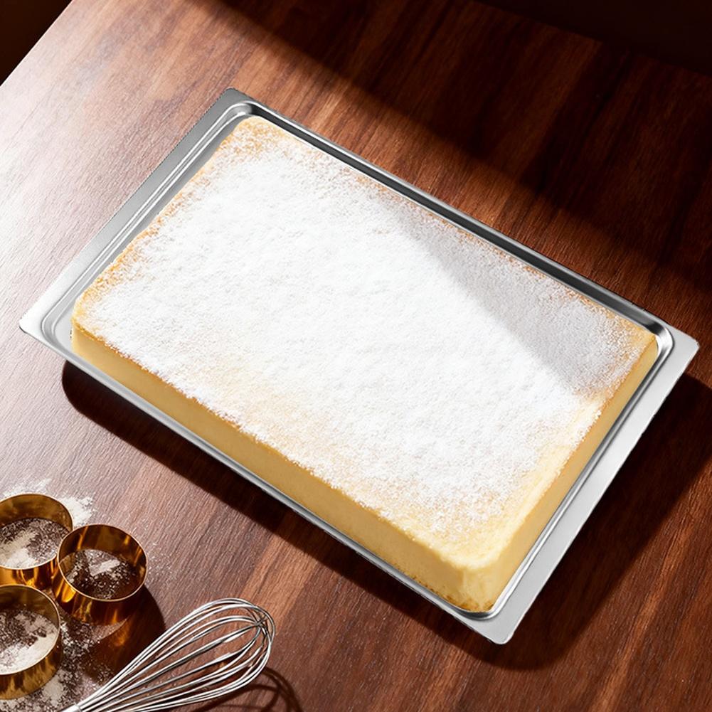 Bread Pan Aluminum Baking Tray Easy Release Design Food-Safe Aluminum Multi-Purpose Use Quick Cleaning Reinforced Rolled Edges
