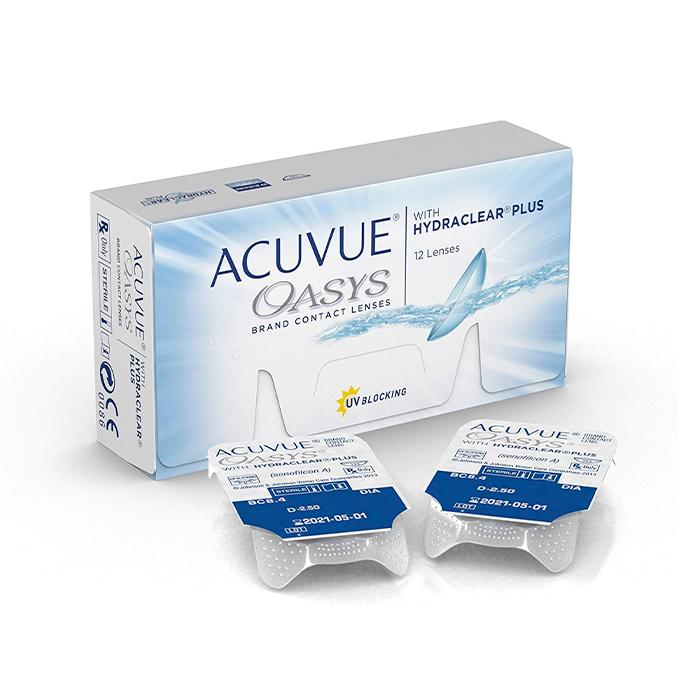 

Контактные линзы Acuvue Oasys Hydraclear, замена на 2 недели -3,00 BC/8,4, 12 единиц