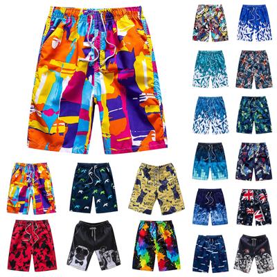 Herren-Badehose, schnell trocknend, für Strand, Surfen, Laufen, Schwimmen, Shorts mit Kordelzug