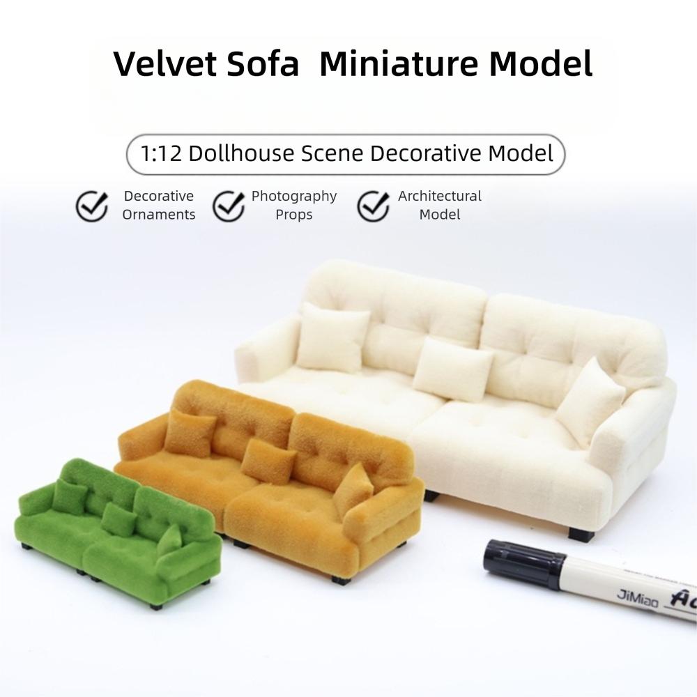 1:12 1:20 1:30 Living Room Furniture Simulation Mini Sofa  Doll House Accessories