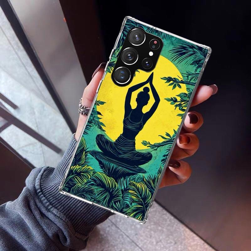 Meditation Yoga Girl Phone Case For Samsung Galaxy S23 S24 S25 Edge S26 Ultra S22 + S21 Plus S20 FE Cover Silicone Print Shell G