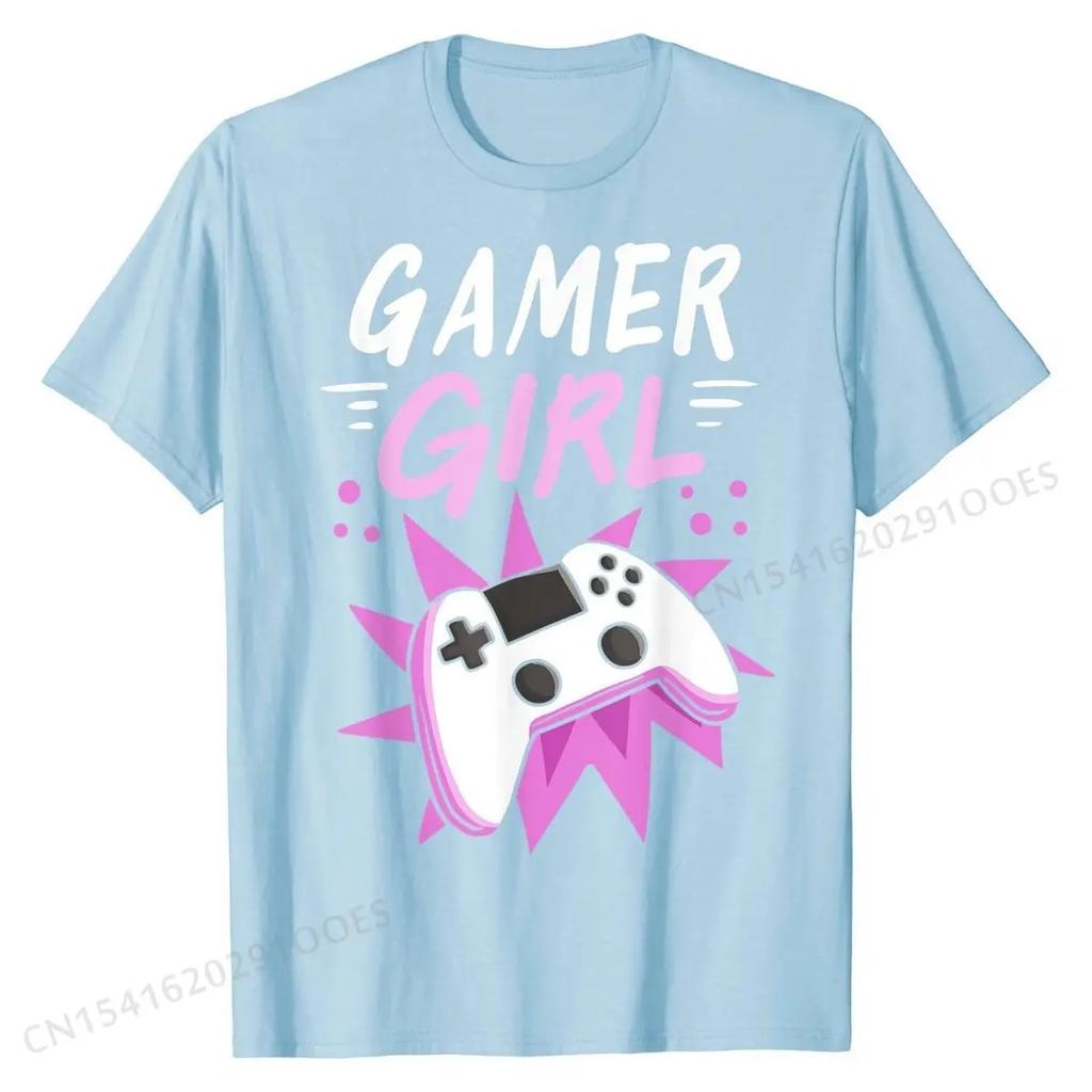 Gamer Girl Gaming Streaming Video Games Gift T-Shirt Special Tshirts Cotton Tops Shirt cosie