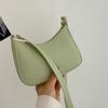 Fashion Casual Solid Color Shoulder Bag For Women High Quality PU Leather Underarm Bag