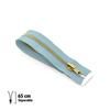 Zipper - ECLAIR - Z19 - Separable Brass - 6mm - 65 Cm - Sky Blue