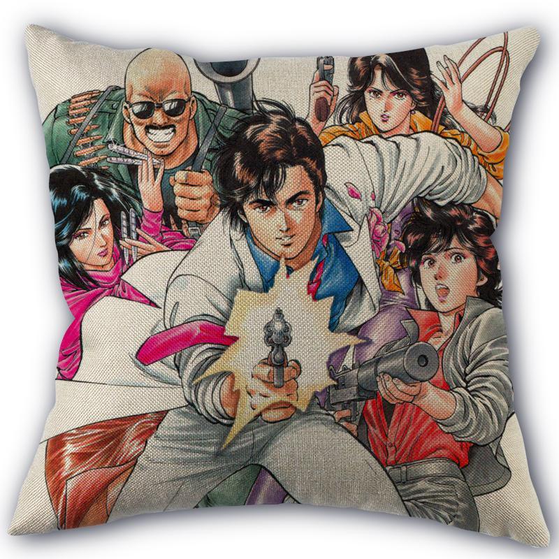 Custom Pillowcase City Hunter High Quality Home Textile Cotton Pillow Cover Wedding Decorative Pillow Cover Square 45X45cm 01-11