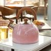 Bollitore Fischione in Acciaio Inossidabile da 2,5L Rosa Moderno per Fornello con Segnale Acustico Forte Uso in Cucina