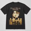 Praktická magie Půlnoční Margarity Tričko Vintage Praná Bavlna Unisex Krátký Rukáv Kulatý Výstřih 90. léta Čarodějnický Kultovní Film Streetwear Top Dárek