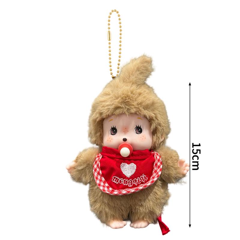 Plush Monchichi Pendant Cartoon Doll Toy Bag Pendant 20cm Monchhichi Dress Up Doll Children'S Birthday Gift Plush Toy Party Gift