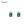 Korean Fashion Green Zircon Small Pendant Charm, DIY Making Earrings Necklaces Components Findings, Jewellery Making Supplies