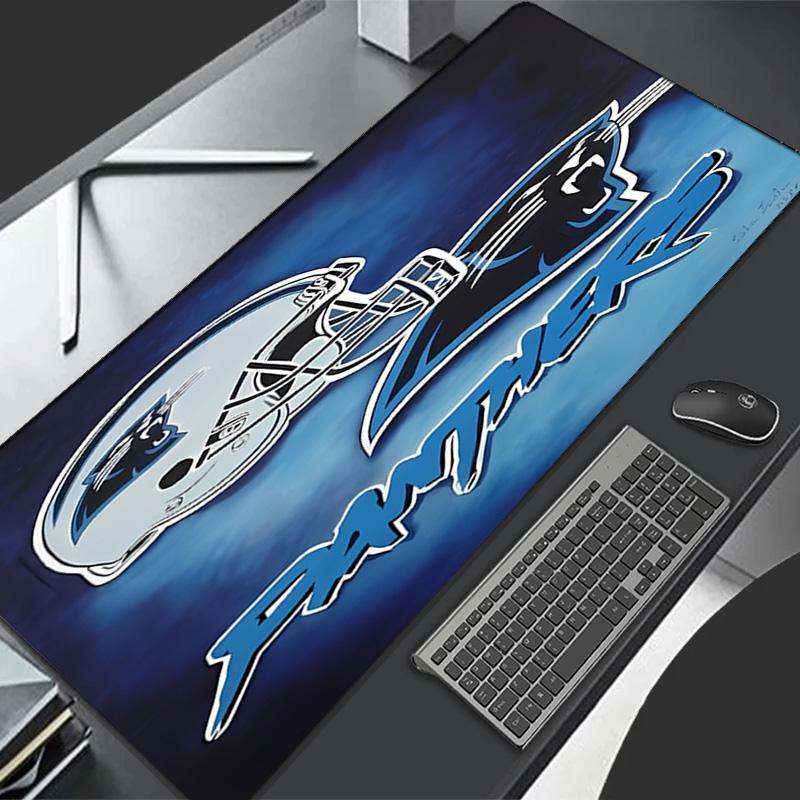Carolina Panthers Thema Premium rutschfestes Mauspadd mit genähten Kanten, strapazierfähiges Gummi-Material, für Schreibtisch & Gaming, Tolle Geschenke