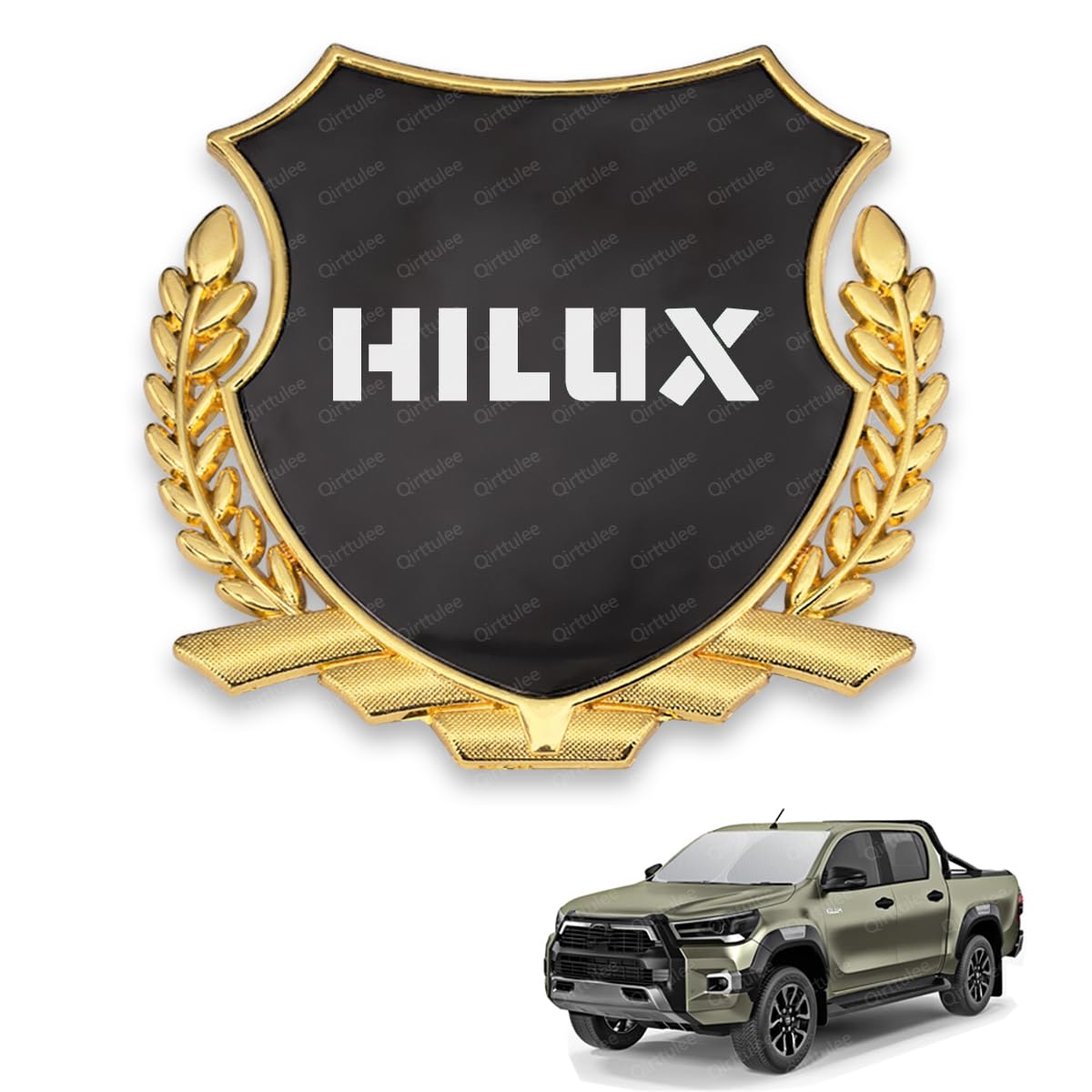 

Hilux Автомобиль Металл Hilux Серия GUN125 Наклейка на автомобиль Логотип автомобиля Декоративная наклейка Эмблема на зеркало, Эмблема, Декаль, (Серый цвет, Hilux) серый