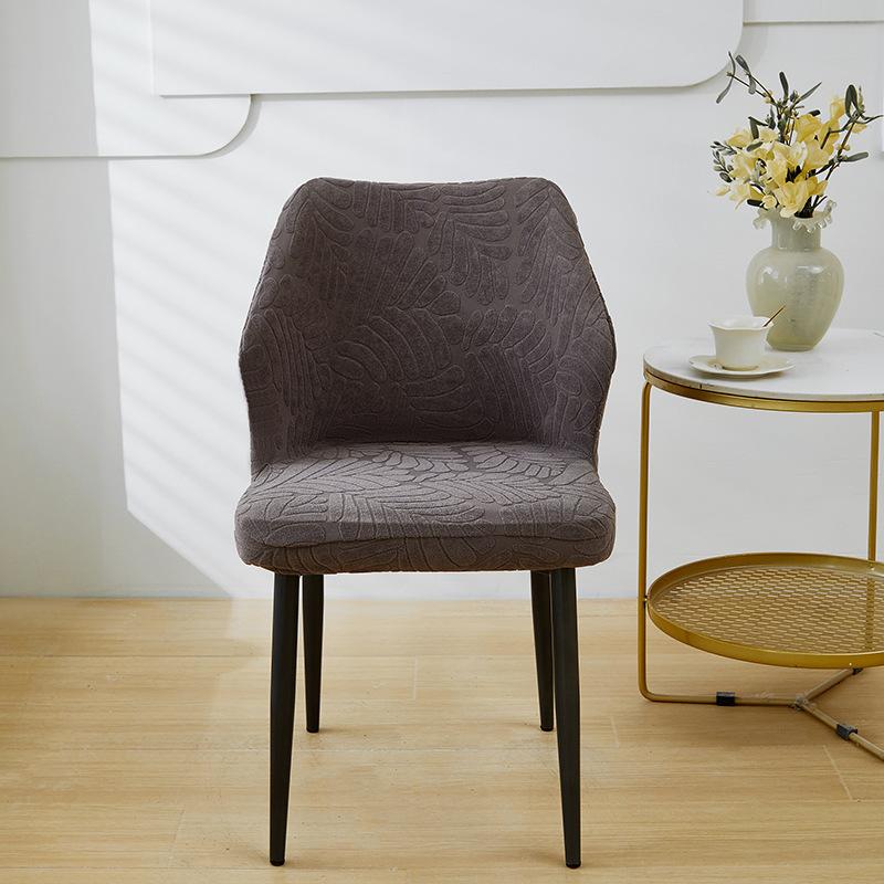Irregular Shape Dining Chair Cover Anti-slip Stretch Jacquard High Armchair Cover Living Room Kitchen Slipcover