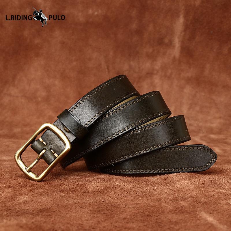 Retro Lady Style Belt for Women, Top Layer Cowhide, Retro Fashion, Versatile Denim Leather Belt