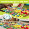 ABC Alphabet Play Rug for Kids, Educational Floor Mat with Numbers and Animals, Toddler and Preschool Learning Carpet