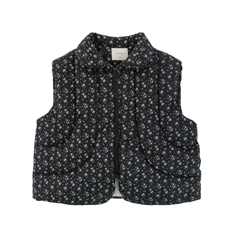 

Girls Black Floral Padded Sleeveless Vest 110 cm