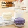 Multifunctional Double-layer Dental Brace Cleaning Storage Box, Portable and Sealed Denture Cleaning Box, Round Elastic Lifting Dental Brace Box