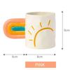 Rainbow Handle Printed Enamel Mug Creative Coffee Water Cups Drink Dessert Milk Cup Cloud Mugs Drinkware