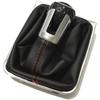 Leder 12mm 5 6-Gang Schalthebelknauf Schalthebelmanschette Stiefel Kompatibel Mit VW Passat B6 Golf 7 Mk7 GTI GTD 2013-2018 Autozubehör(6 Geschwindigkeit)
