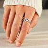 European and American Style S925 Sterling Silver Heart Ring Design with Micro-Pavé Zirconia for Women, Premium Aesthetic