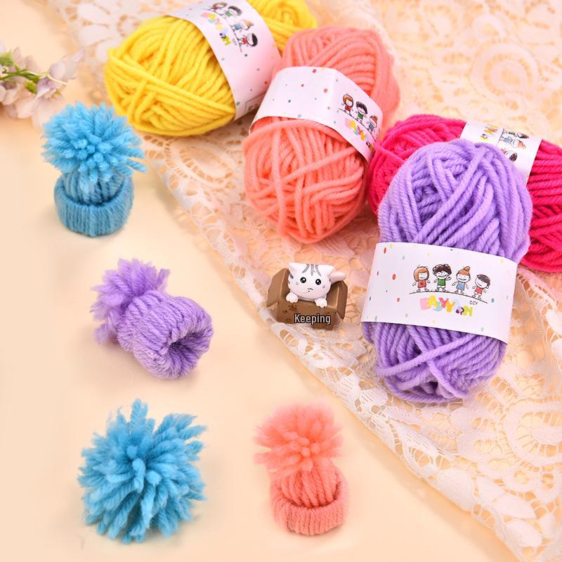 Colorful DIY Yarn Painting Kit for Kids: Handmade Woolen Yarn Balls