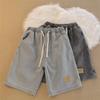 Summer Men's Shorts Straight-leg Baggy Vintage Streetwear Denim Shorts  Hip Hop Short Jean