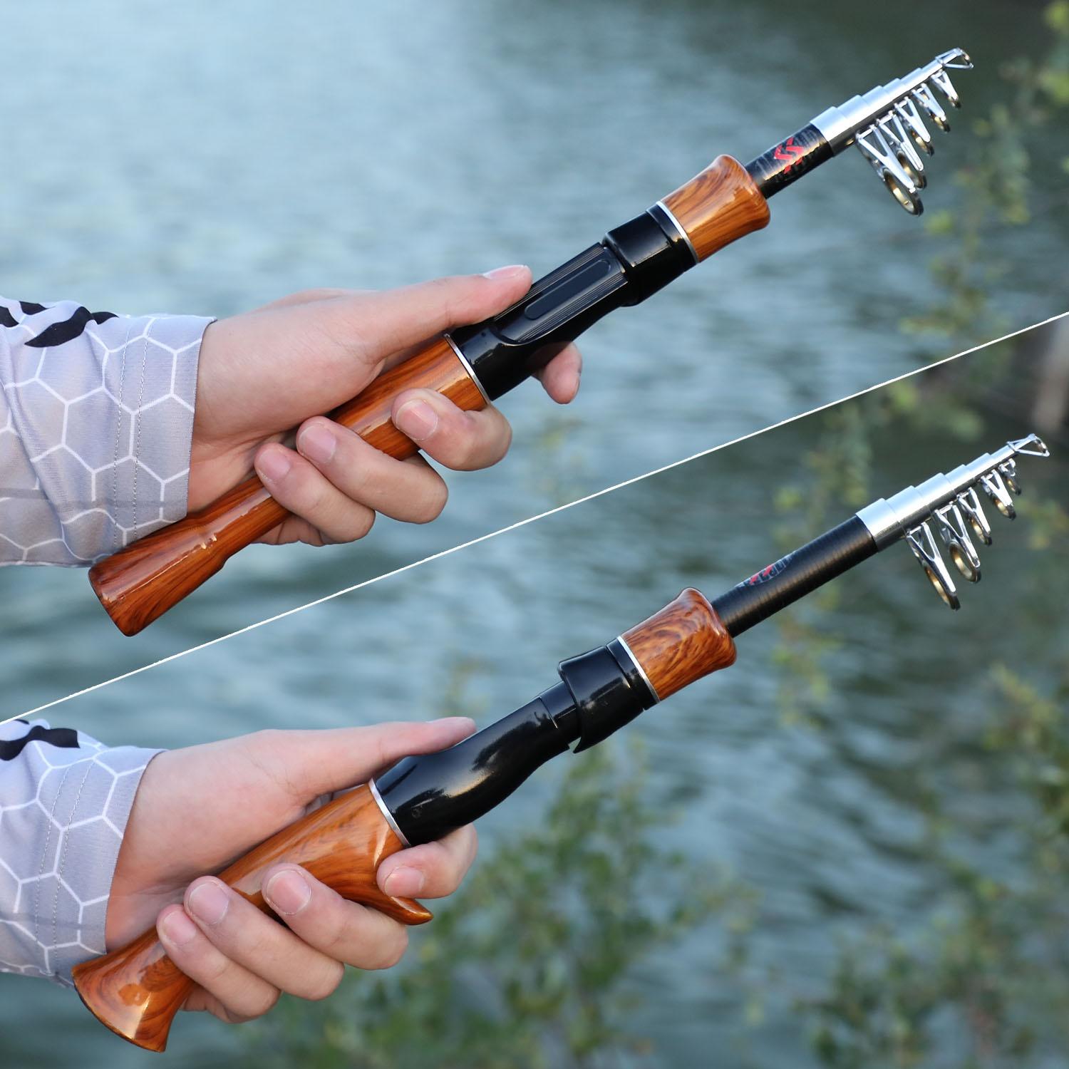 

SOUGAYILANG 5,2 фута портативная телескопическая удочка для спиннинга, рыболовные снасти, удочка, инструменты для рыбалки Spinning