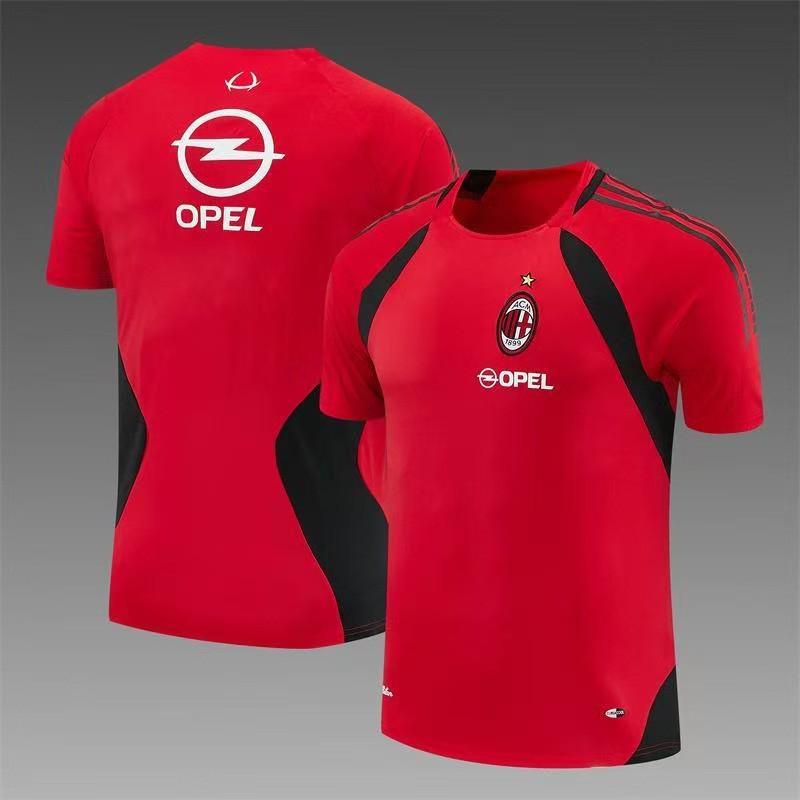 Vintage Football Training Jersey AC Milan Man U Brazil Long Short Sleeve Soccer T-Shirt