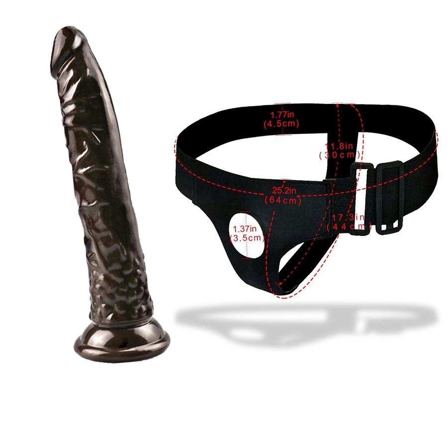 19CM Strap On Realistic Dildo Strapon Dildo Panties Anal Plug Gay Adult Game Sex Toys for Lesbian Women Couples Adult Masturbation