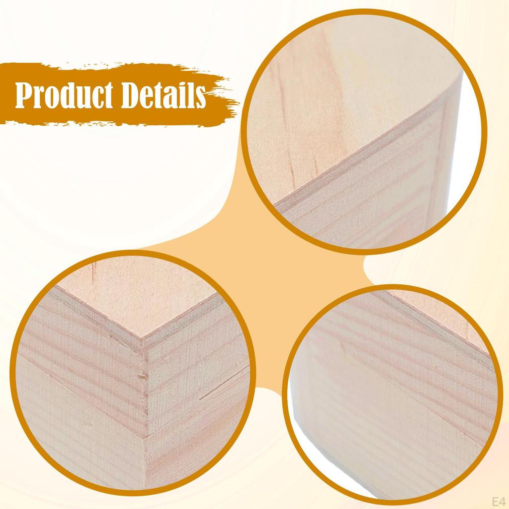 Heart Shaped Unfinished Wood Box Jewelry Trinket Decorative Treasure Chest Unpainted DIY for