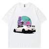 Initial D T-shirts Oversize Unisex T Shirt Summer Unisex Hip Hop Funny GTR Vaporwave JDM Car Print Harajuku Tshirt Casual Tops Tee