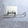 1pcs Tissue Dispenser Multifunction Toilet Kitchen Roll Paper Holder, Stainless Steel Repeatedly Washable Stick Hooks Rack Bathroom Storage