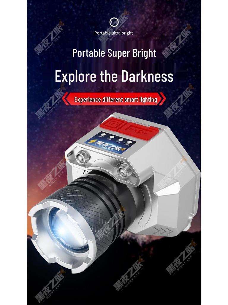 Rechargeable LED Headlamp: Super Bright, Strong Light for Outdoor, Mining & Night Fishing
