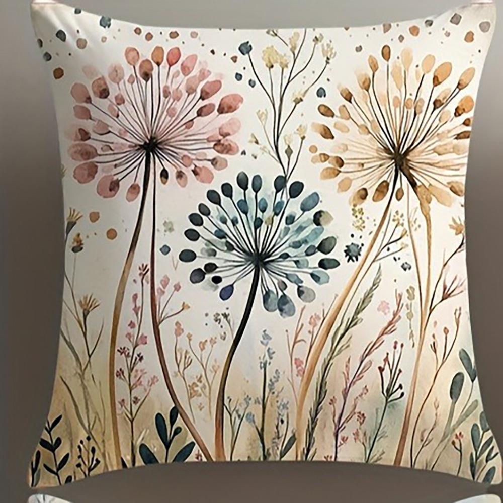 Poszewki na poduszki z nadrukiem kwiatowym dmuchawca: Dodaj odrobinę natury do swojego domu Pokrowiec na poduszkę na sofę dekoracja domu pokoju