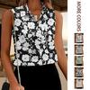 2026 Summer V-neck Crossover Button Vest T-shirt for Women