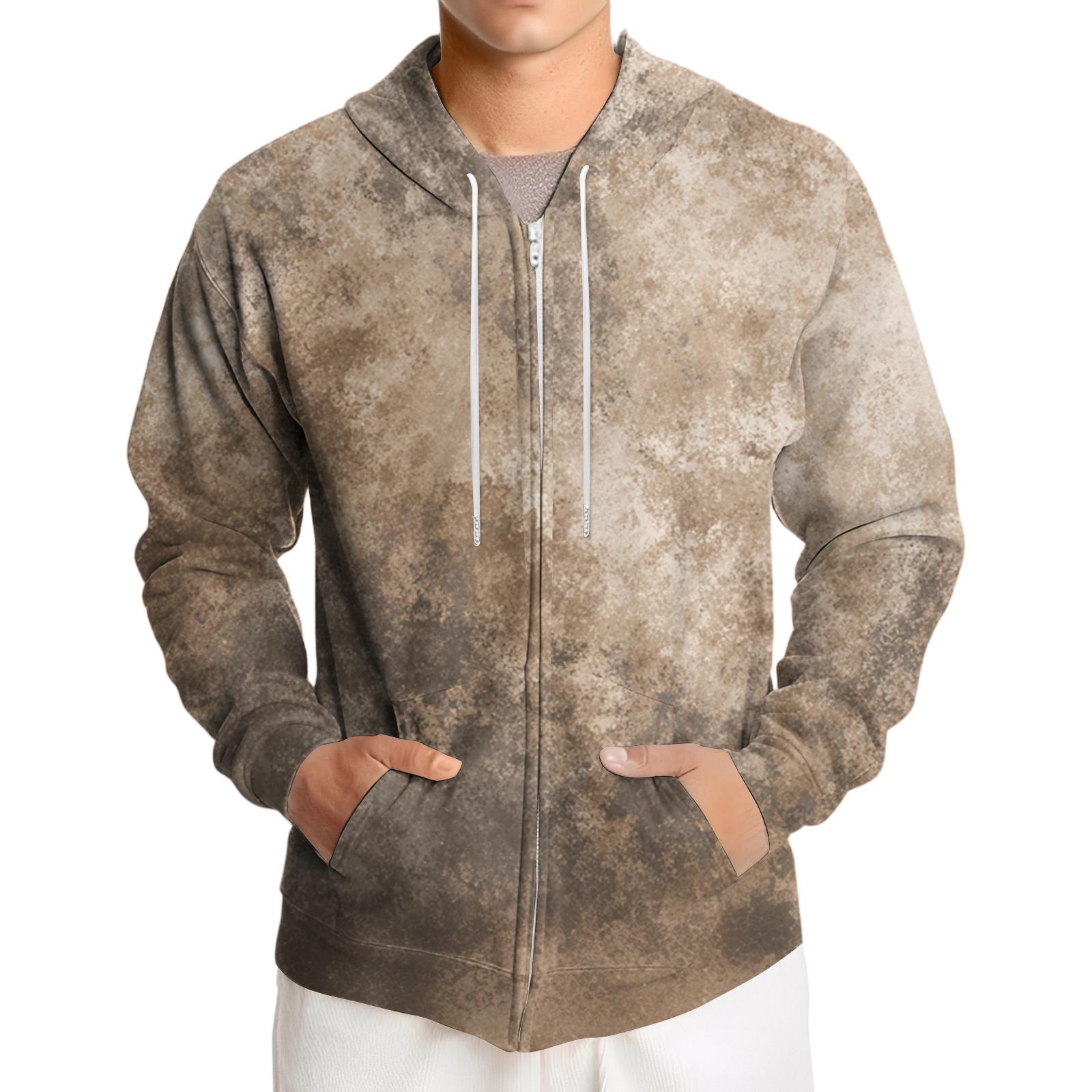 

Men s Loose-fitting Casual Hooded Drawstring Jacket XXL