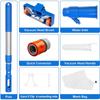Pool Vacuum Jet Cleaner Kit with Telescopic Pole, Brush Head, and Leaf Bag for Above Ground Pools and Spas