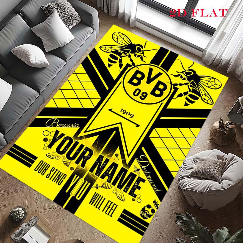 Custom Bvb Carpet Rug for Living Room Bedroom Home Sofa Decoration,Kids play Nonslip Floor Mat