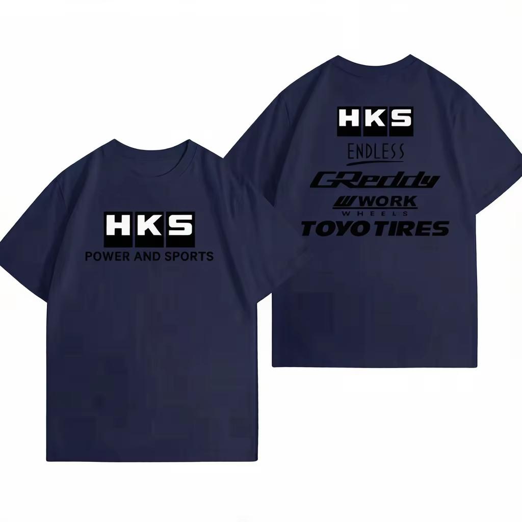 Japan JDM Modified Car HKS ENDLESS Work Pure Tshirt Men Women Short Sleeve Big Size Crewneck Top Man Tees Unisex