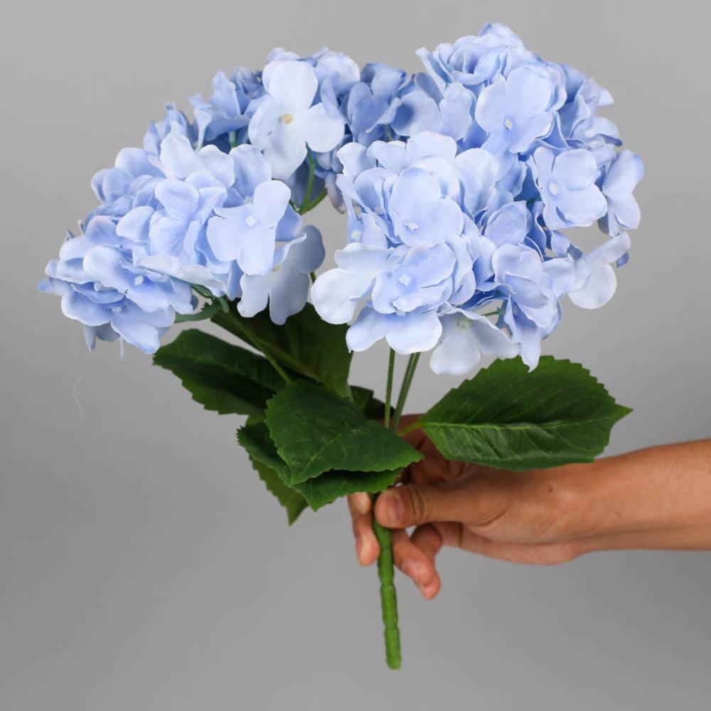 Decorative 5 Heads Artificial Hydrangea Flower Silk DIY Fake Hydrangea Bouquet Bridal Bouquet Wedding Floral Arrangement