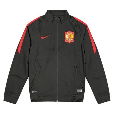 2016 Season Guangzhou Evergrande Player Edition Training Stand Collar Zip Long Sleeve Jacket Unisex Jackets 777222-010