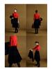 Winter Slimming Velvet Pleated Lace Skirt - Textured Design