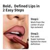 2 in 1 Matte Lip Liner, Waterproof Lip Liner Pencil, Highly Pigmented Smudgeproof Nude Pink Red Lip Liner Contouring Makeup Kit