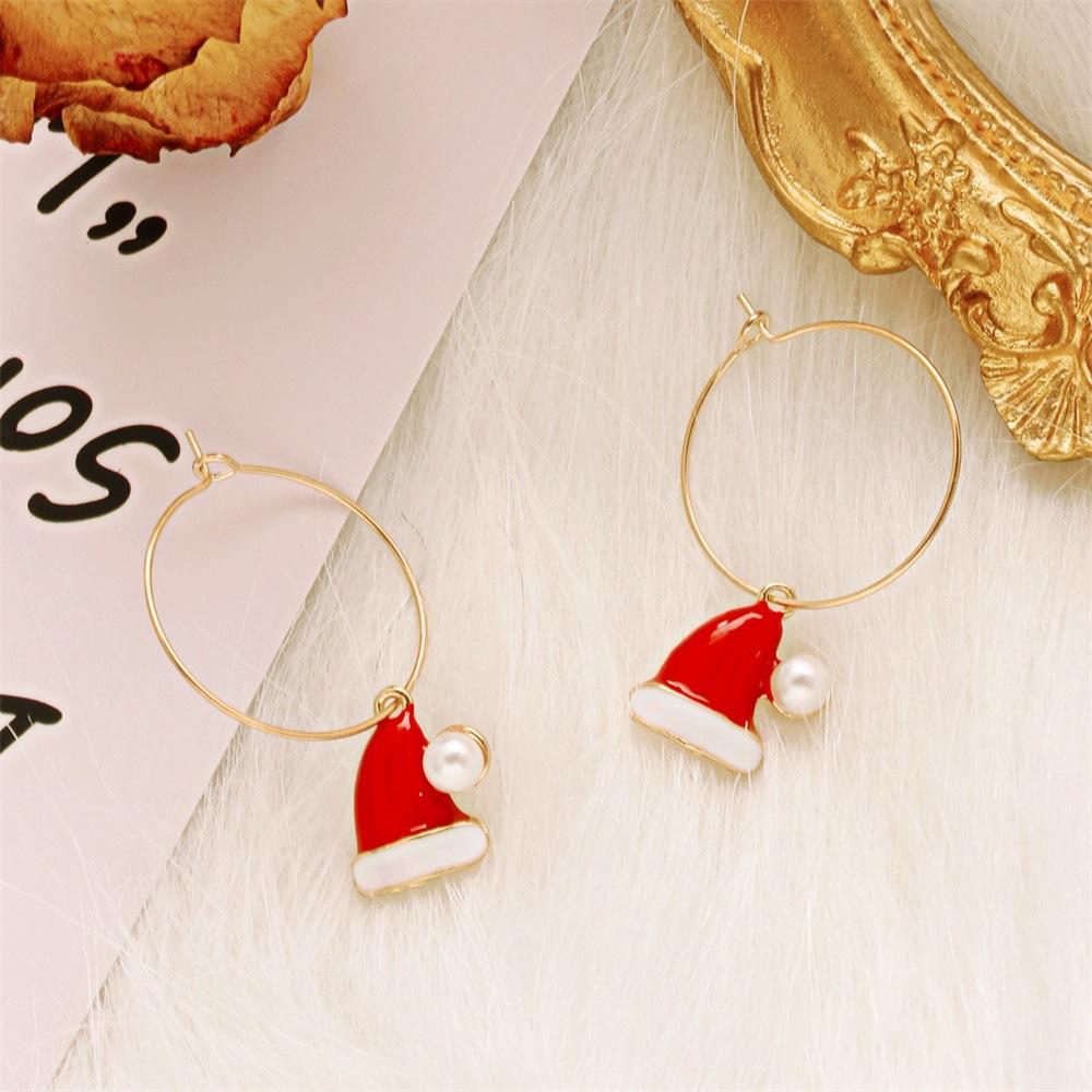 3 Pair of   Women's  Earrings  Alloy  Colorful Flower  Christmas  Earrings