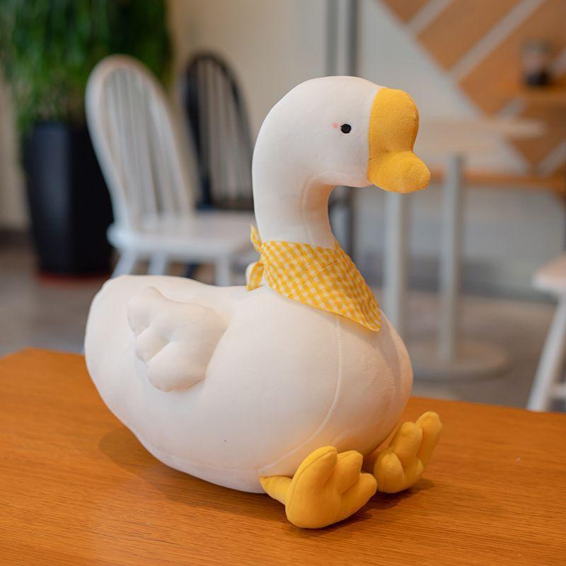 Cute Duck Plush Toy Soft Stuffed Plush Doll Fluffy Yellow White Duck Pillow For Kids Kawaii Plush Toy For Children Birthday Gift