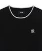 Emelbi Women'S Varsity Cooling Short Sleeve Knit Ny (Black)